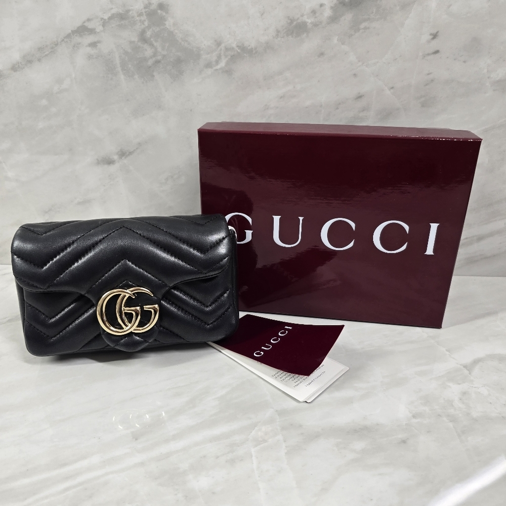 Gucci Marmont Black Quilted Leather Bag